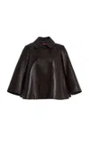 Altuzarra Hayden Leather Peacoat In Brown