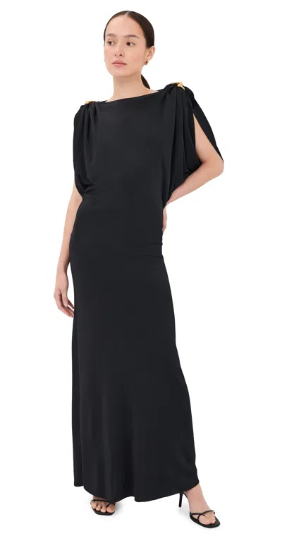 Altuzarra Henderson Woven Maxi Dress In Black