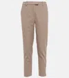 Altuzarra Henri Gingham Mid-rise Slim Pants In Driftwood Rosmarine