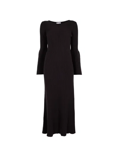 Altuzarra Hines Ribbed-knit Maxi Dress In Brown