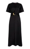 Altuzarra Honey Belted Silk Maxi Dress In 000001 Black