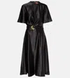 Altuzarra Honey Belted Silk Maxi Dress In Black