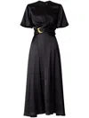 Altuzarra Honey Belted Silk Maxi Dress In Black