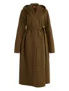 Altuzarra Hooded Belted Coat In Brown