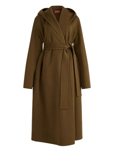 ALTUZARRA HOODED BELTED COAT
