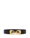 Altuzarra Horsebit Leather Belt In Black