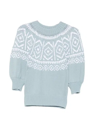 Altuzarra Howard Cotton-blend Knitted Sweater In Blue