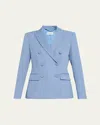Altuzarra Indiana Double-breasted Blazer Jacket In Blue