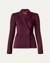 Altuzarra Indiana Double-breasted Wool Jacket In Deep Grape