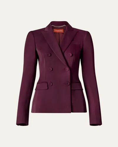 Altuzarra Indiana Double-breasted Wool Jacket In Deep Grape