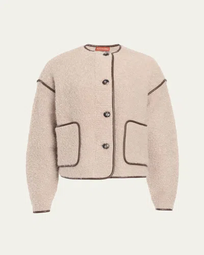 Altuzarra Irving Single-breasted Alpaca Boucle Jacket In Akoya Pear