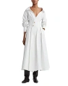 Altuzarra Isabela Cotton-blend Midi Dress In Optic White