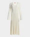 Altuzarra Jemmy Open Knit Long-sleeve Midi Dress