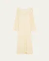 Altuzarra Jemmy Open Knit Long-sleeve Midi Dress