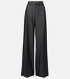 Altuzarra Jess Cotton And Silk Wide-leg Pants In Blue