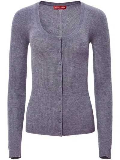 Altuzarra Jones Logo-embroidered Cashmere Cardigan In Grey