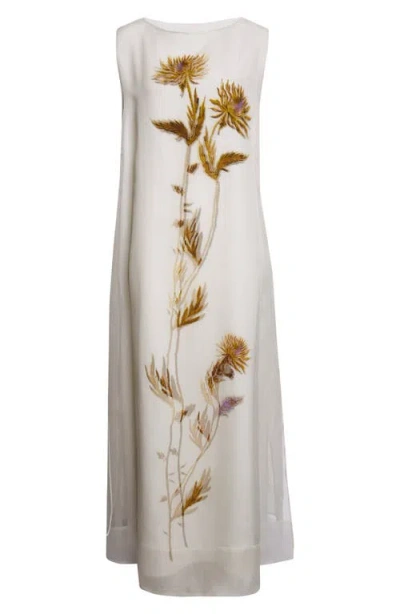 Altuzarra Jools Floral Silk Organza Evening Dress In White