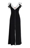 Altuzarra Jophee Layered Crepe Maxi Dress In Black