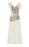 Altuzarra Jophee Printed Crepe Maxi Dress In White