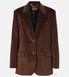 Altuzarra Jules Straight Corduroy Jacket In Brown