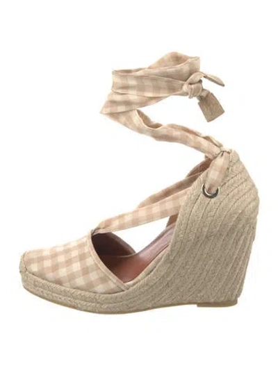 Pre-owned Altuzarra Jute Printed D'orsay Pumps W/ Tags In Neutral