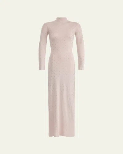 Altuzarra Kaplan Embellished Jersey Mock-neck Maxi Dress In Purple