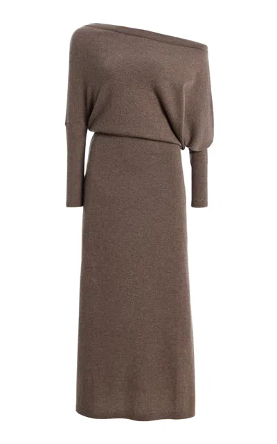 Altuzarra Kasos Cashmere Midi Dress In Brown