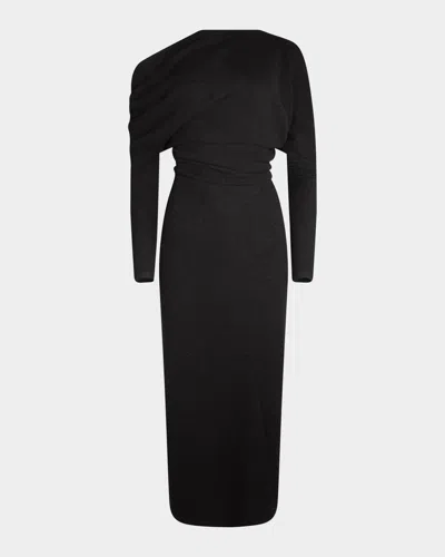 Altuzarra Kasos Off-the-shoulder Cashmere Maxi Dress In Black