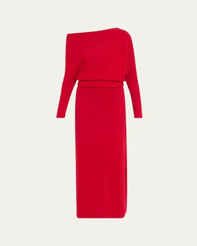 Altuzarra Kasos Off-the-shoulder Cashmere Maxi Dress In Grenadine