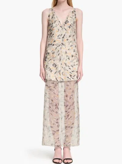 Altuzarra Katrin Dress In Desert Sage Animal In Neutral