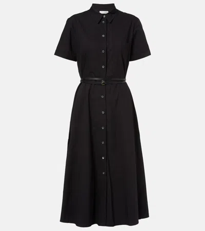 Altuzarra Kiera Cotton-blend Shirt Dress In Black