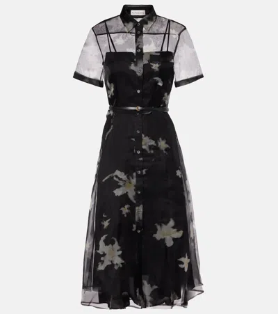ALTUZARRA KIERA FLORAL SILK MIDI DRESS