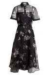 Altuzarra Kiera Print Silk Chiffon Belted Shirtdress In Multi
