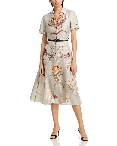 Altuzarra Kiera Silk Dress In Moonlight Figurative