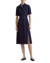 Altuzarra Kieran Belted Midi Dress In Berry Blue