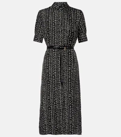 Altuzarra Kieran Silk Printed Shirt Dress In Black