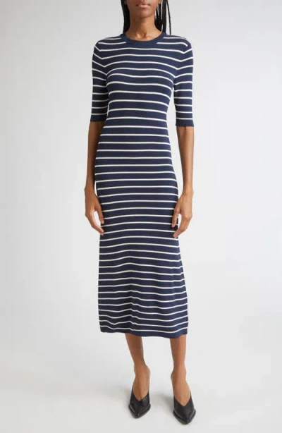 Altuzarra Kitty Stripe Sweater Dress In Blue