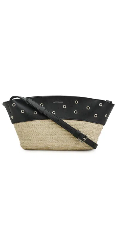 Altuzarra Knot Basket Crossbody Bag Black/silver In Multi