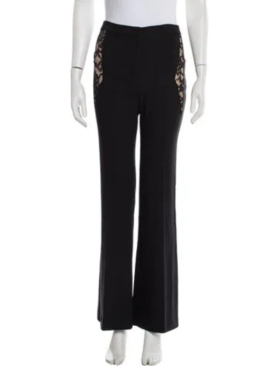 Pre-owned Altuzarra Lace Pattern Flared Pants In Black