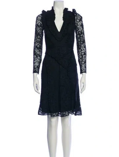 Pre-owned Altuzarra Lace Pattern Knee-length Dress In Black