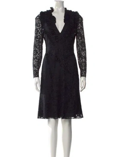 Pre-owned Altuzarra Lace Pattern Knee-length Dress In Black