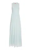 Altuzarra Laia Mohair-wool Knit Maxi Dress In Blue