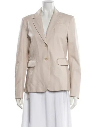 Pre-owned Altuzarra Lamb Leather Blazer In Neutral