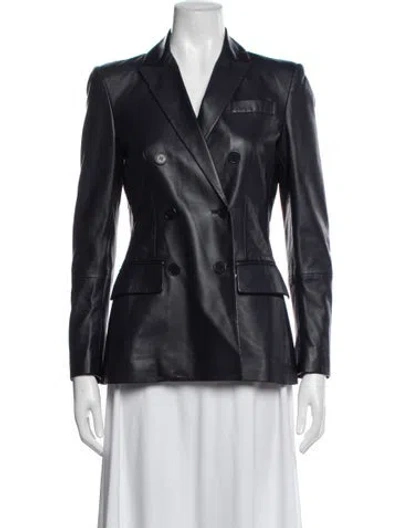Pre-owned Altuzarra Lamb Leather Blazer W/ Tags In Blue