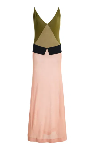 Altuzarra Lampert Chiffon Maxi Dress In Multi