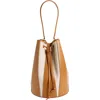 Altuzarra Large Drum Canvas & Leather Bucket Bag In Natural/canyon