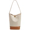 Altuzarra Large North/south Canvas & Leather Bucket Bag In Natural/canyon