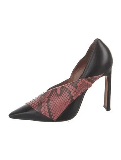 Pre-owned Altuzarra Leather Animal Print D'orsay Pumps In Multi