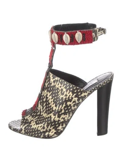 Pre-owned Altuzarra Leather Animal Print Pumps In Neutral