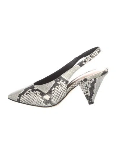 Pre-owned Altuzarra Leather Animal Print Slingback Pumps In Multi